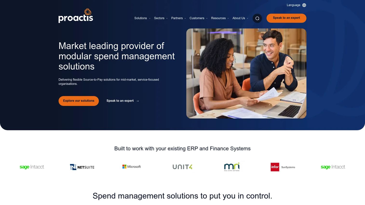 Proactis strategic sourcing platform for procurement control and supplier management