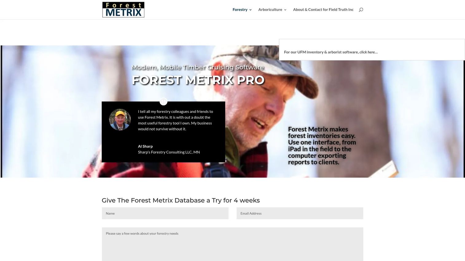 Forest Metrix mobile forestry inventory and field data collection software