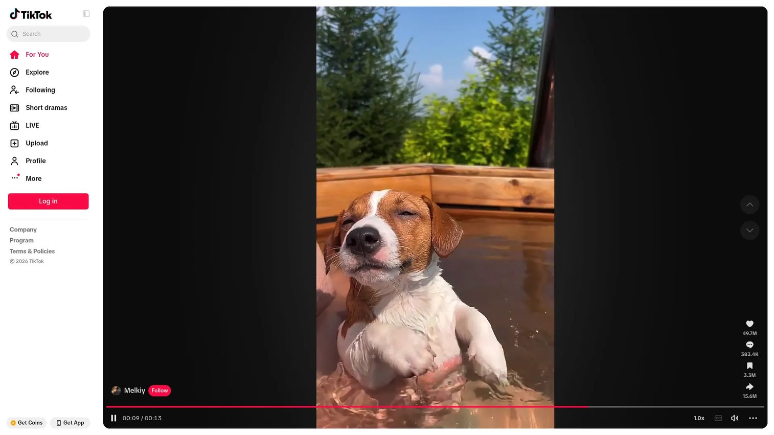 TikTok short-form video feed