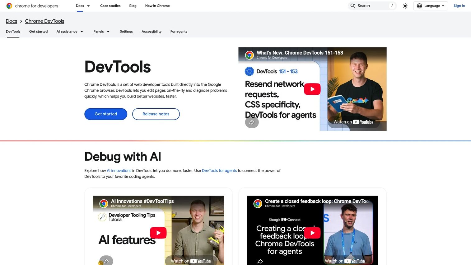 Chrome DevTools remote debugging interface for mobile and WebView inspection