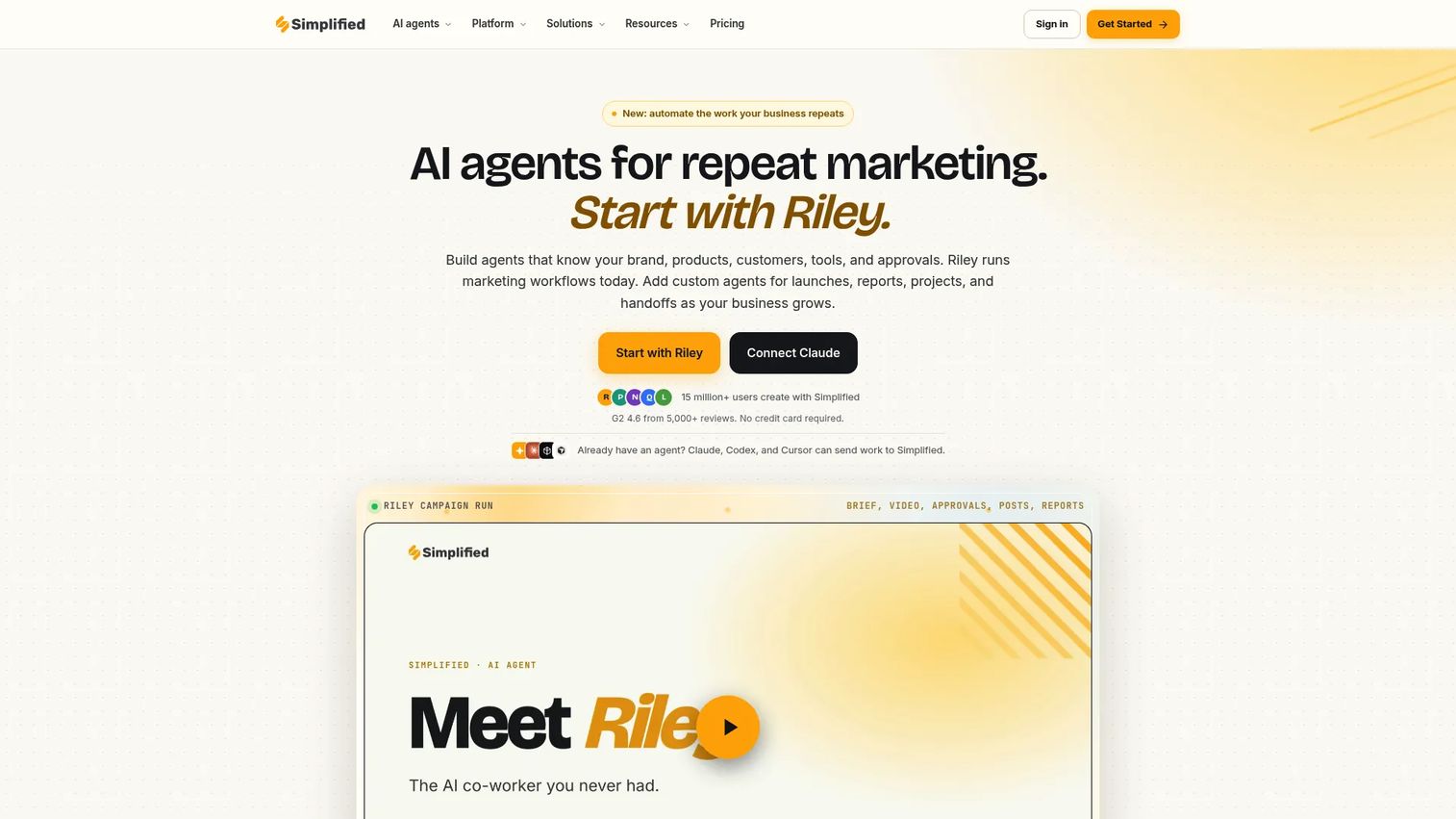 Simplified AI ad design software interface