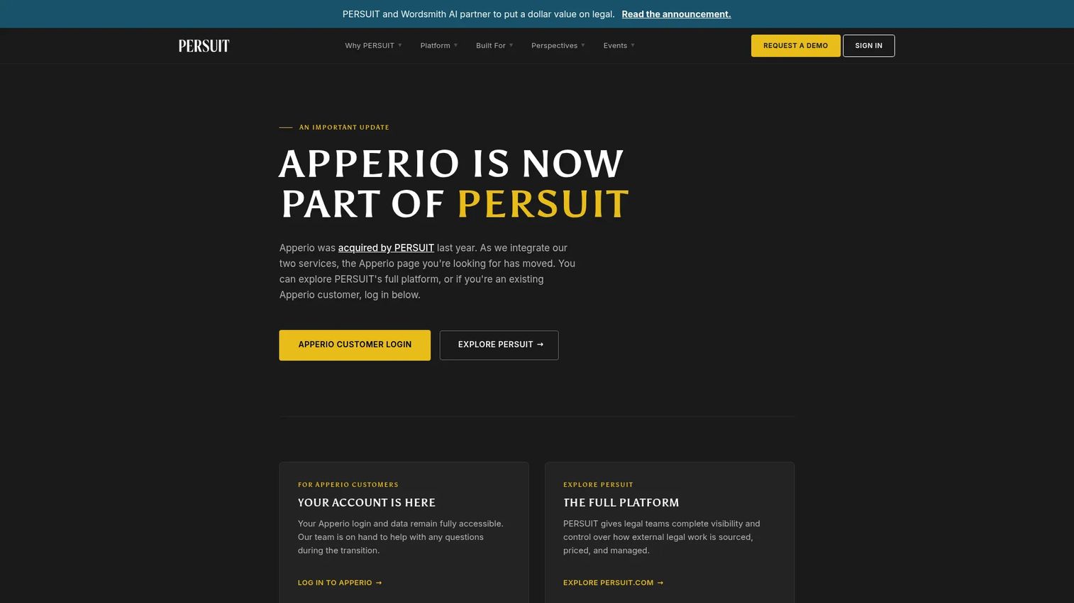 Apperio legal spend visibility and e-billing platform