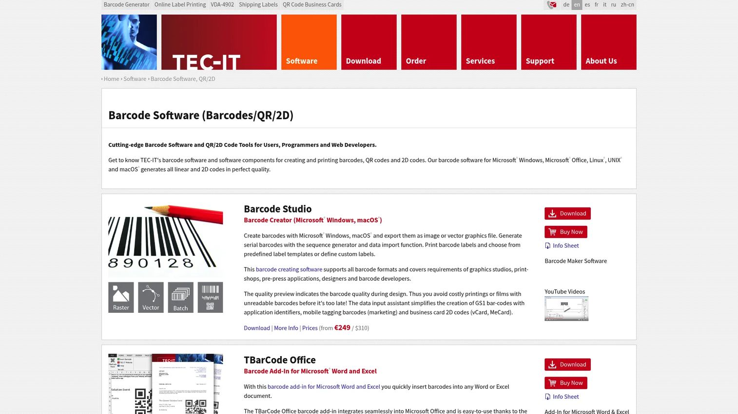 TBarCode SDK barcode generation for application and web development