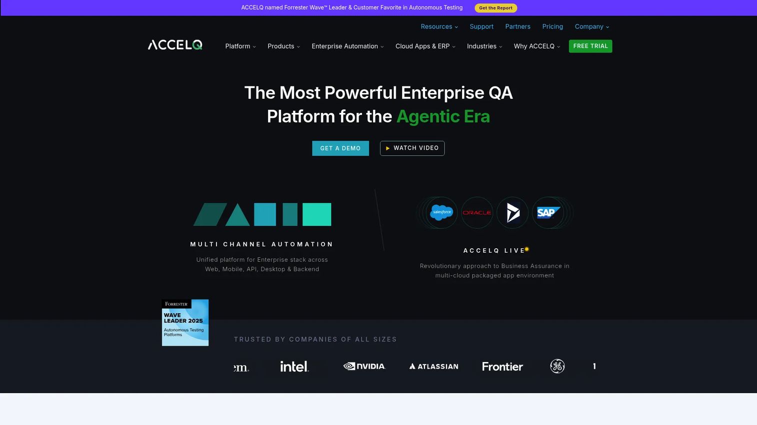 ACCELQ codeless automation testing platform