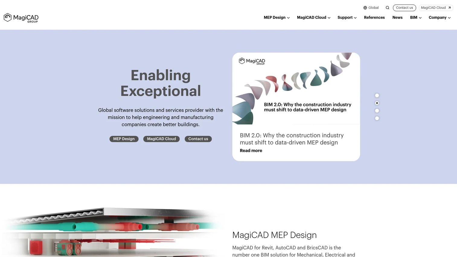 MagiCAD MEP design software with manufacturer BIM content