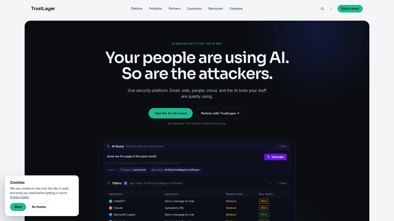 Censornet CASB homepage screenshot
