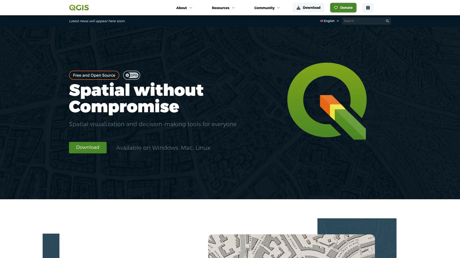QGIS open-source desktop GIS interface