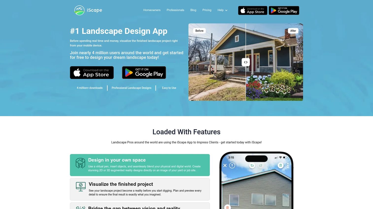 iScape landscape design software interface