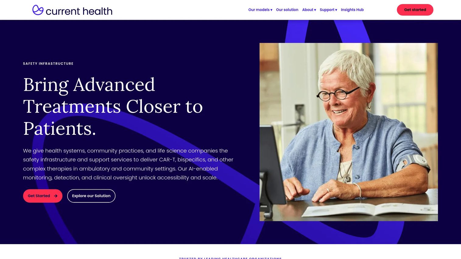 Current Health hospital-at-home remote monitoring dashboard