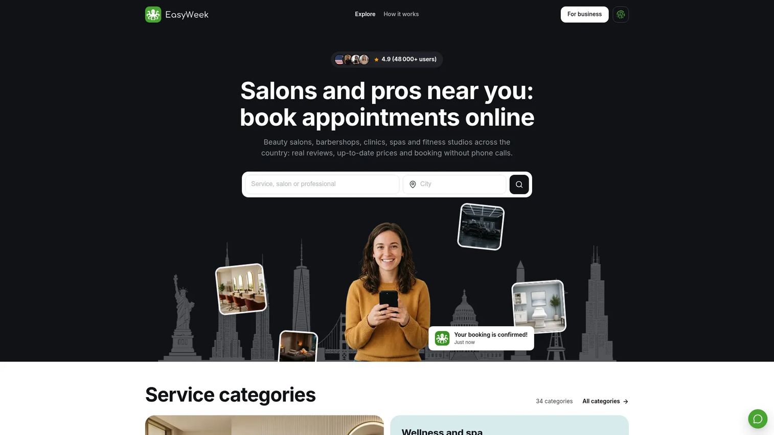 EasyWeek online booking software