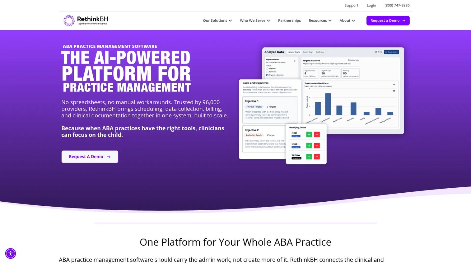 Rethink Behavioral Health homepage screenshot