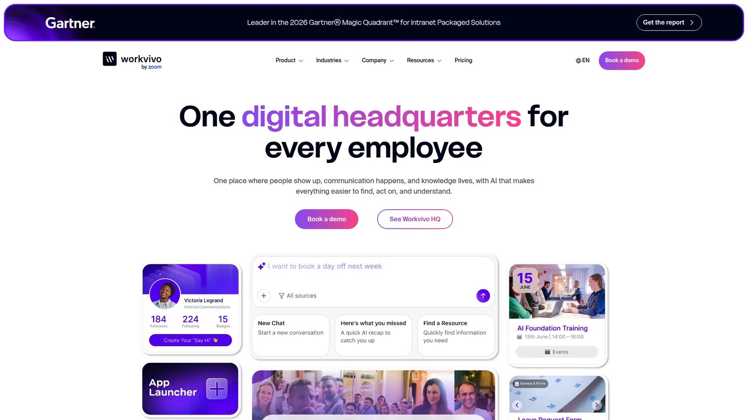 Workvivo employee experience workspace