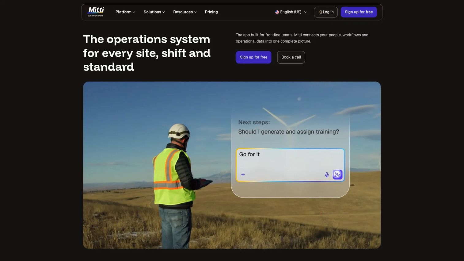 SafetyCulture mobile inspection software for field asset and equipment workflows.