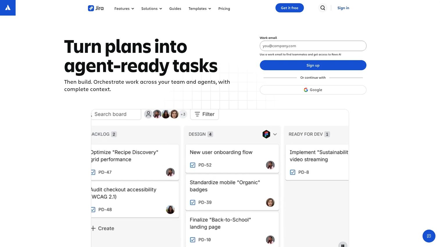 Jira project documentation and issue tracking workspace