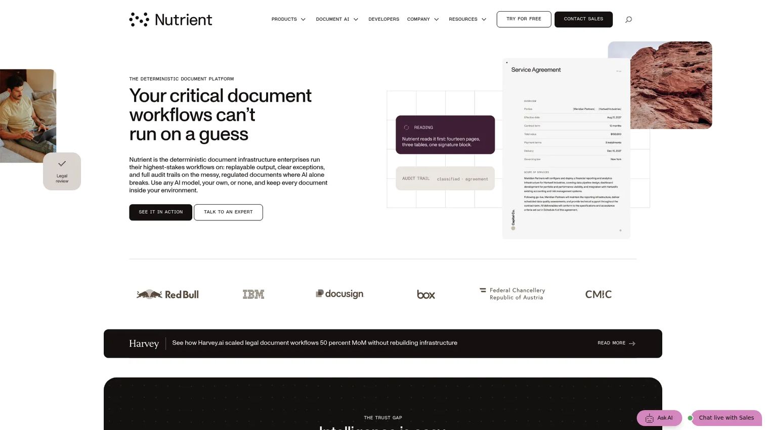 Nutrient SDK interface for embedded PDF viewing and annotation