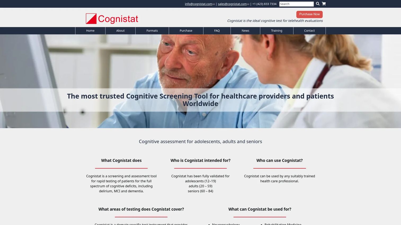 Cognistat Assessment System for structured clinical cognitive screening