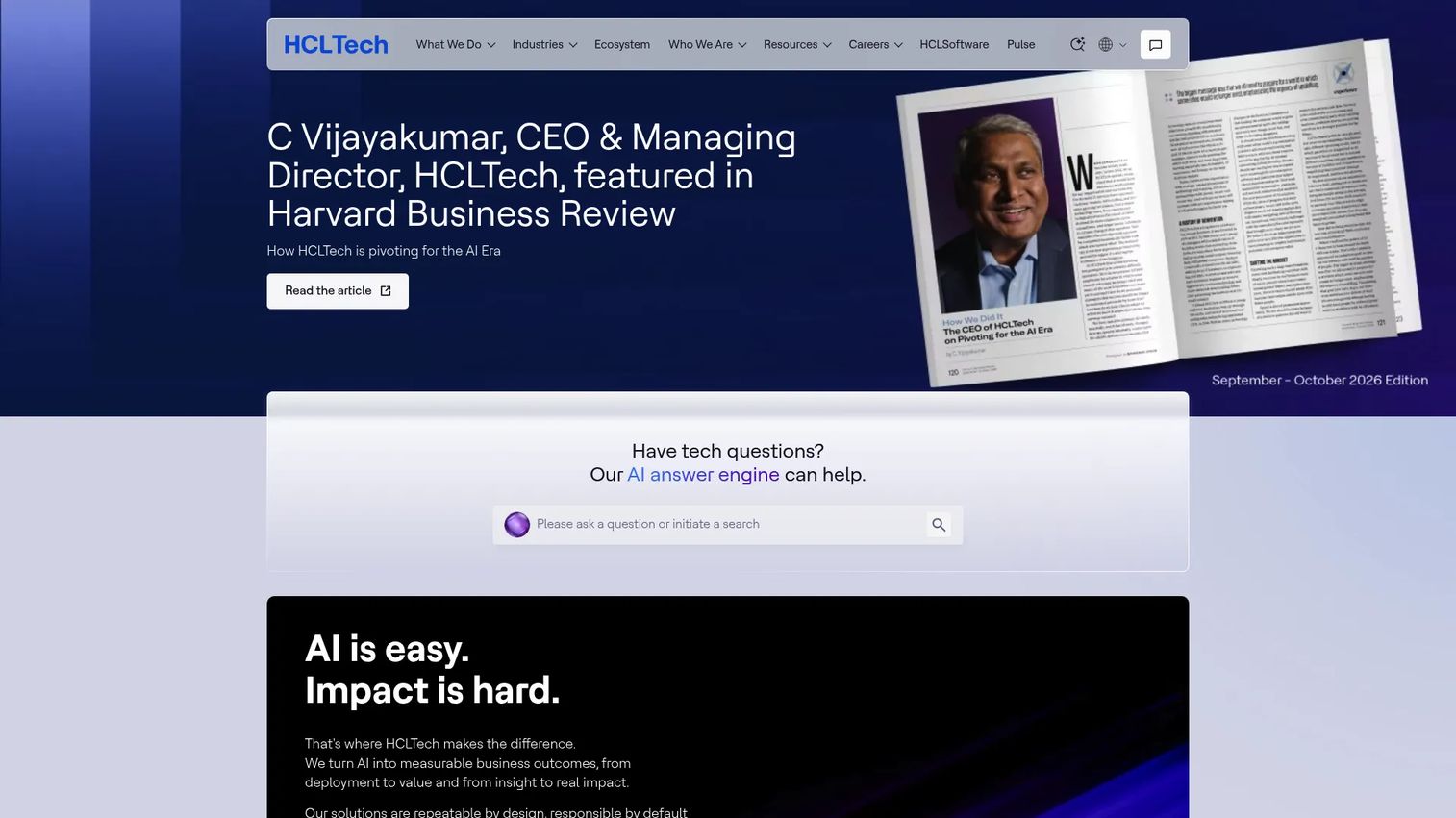 HCLTech managed workplace services with automated service desk support