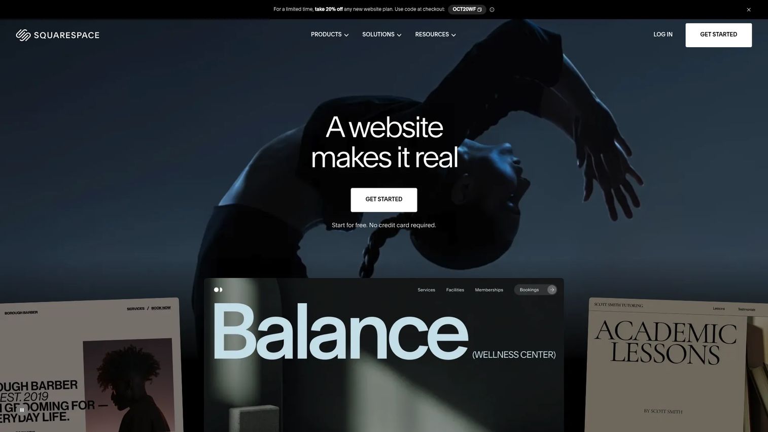 Squarespace mobile e-commerce storefront template