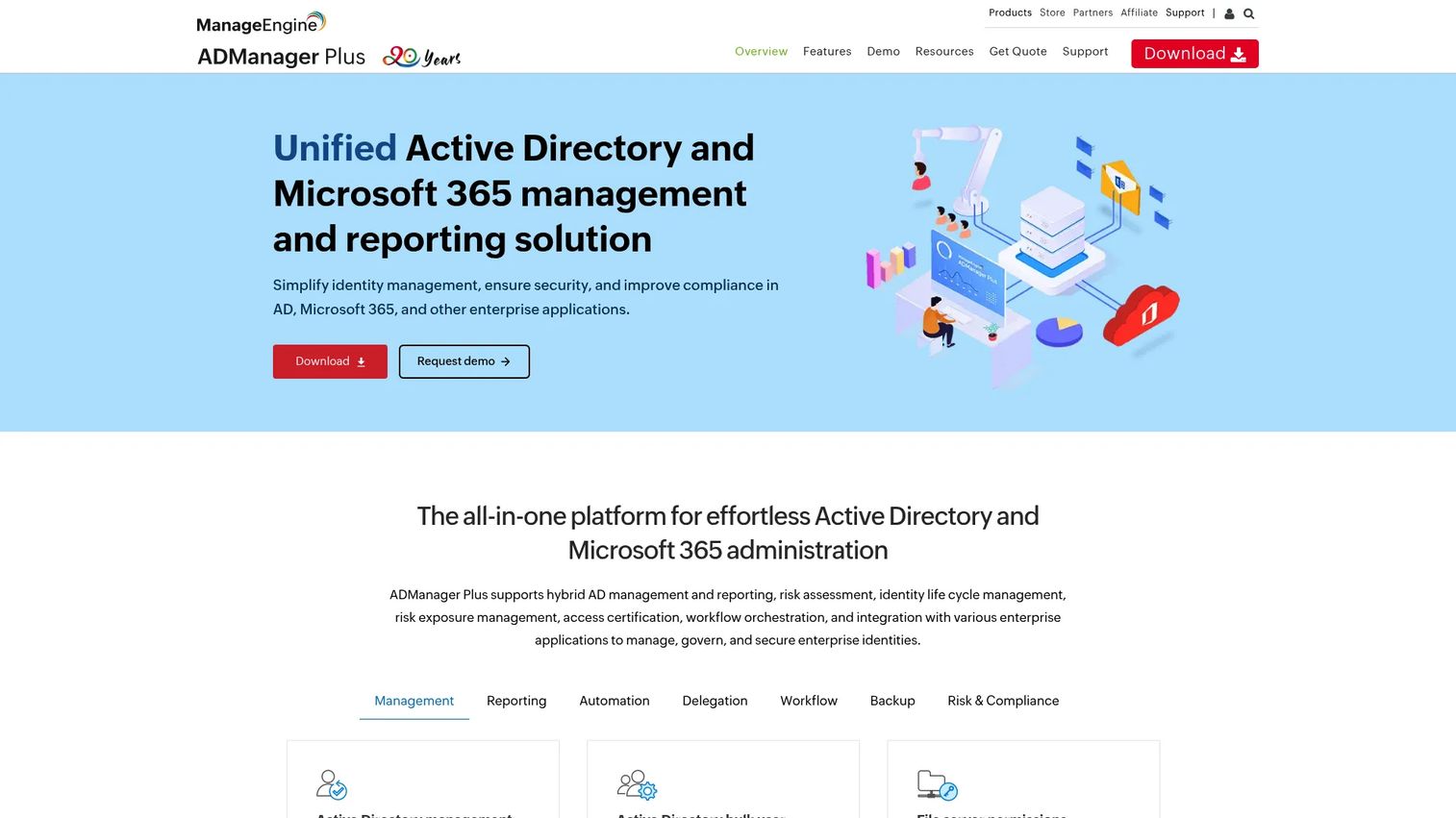 ManageEngine AD360 Active Directory administration and self service password reset tools