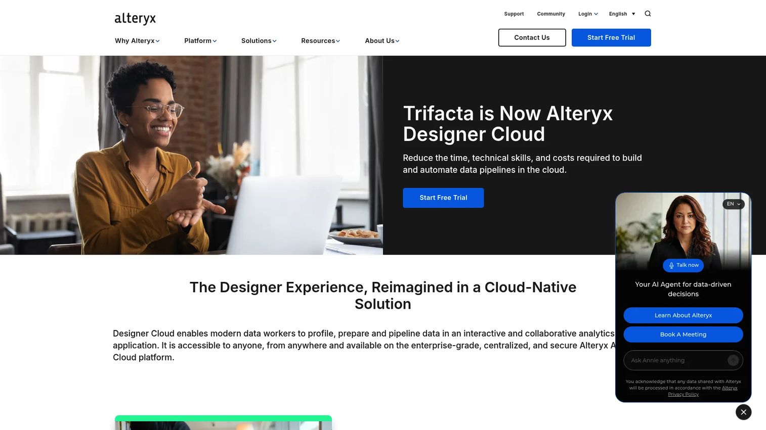 Trifacta Wrangler Enterprise visual data wrangling workflow