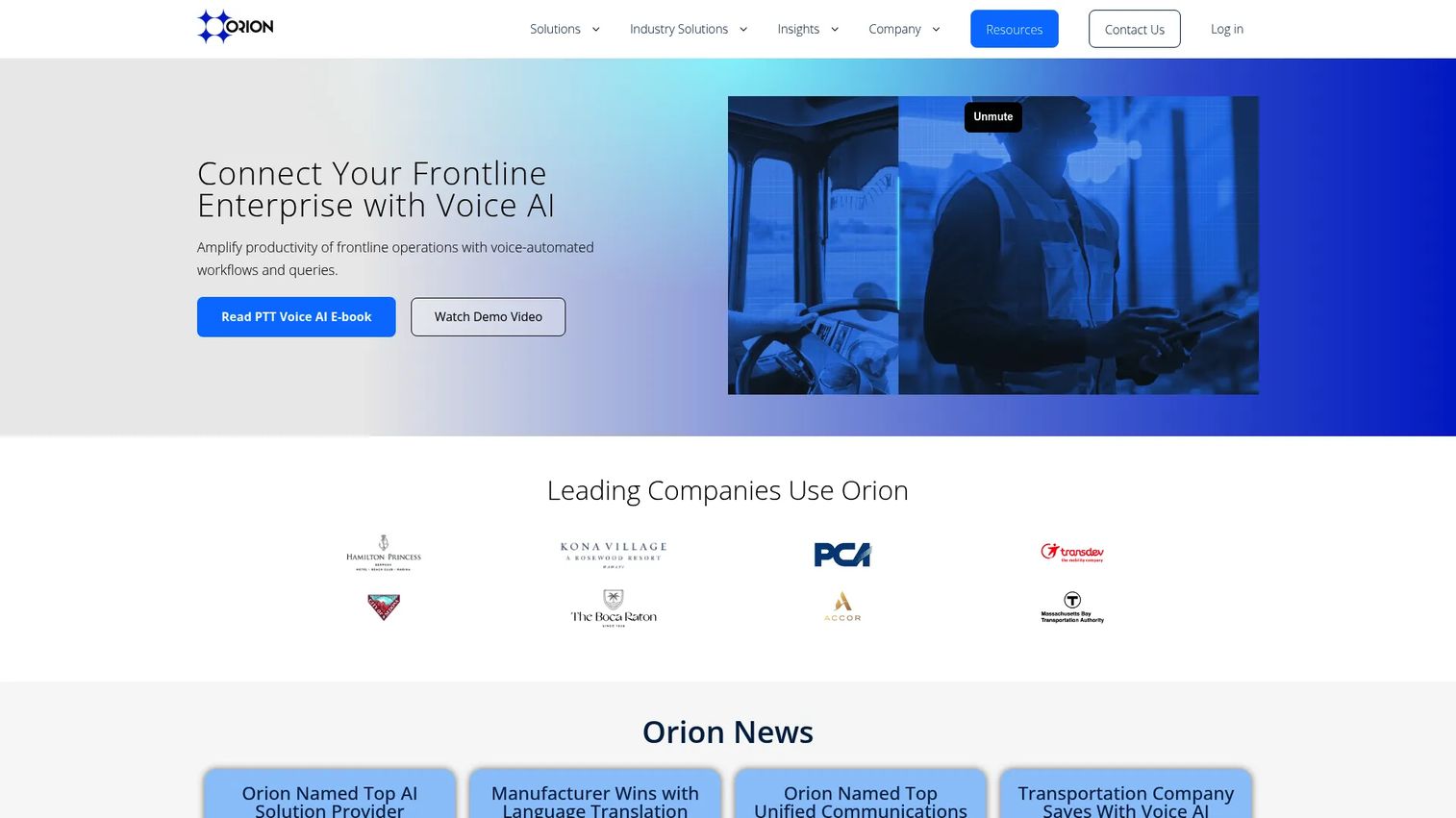 Orion push to talk communication platform
