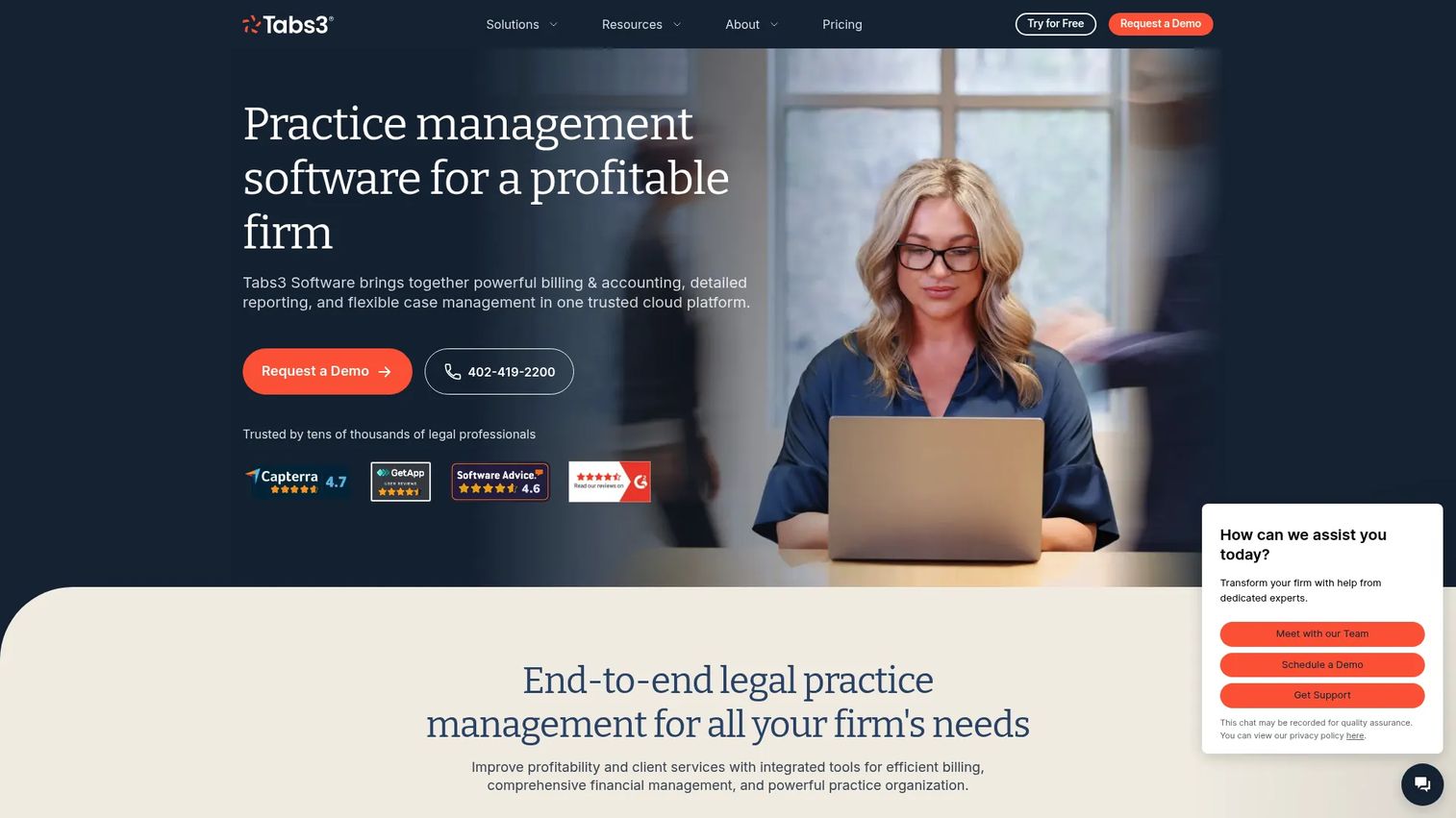 Tabs3 billing interface for law firm time and invoicing