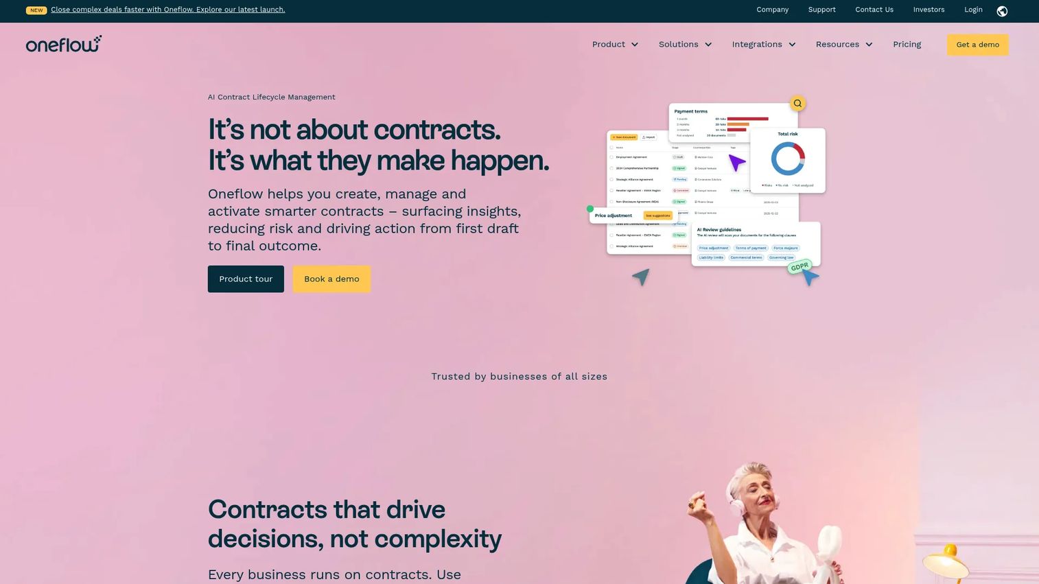 Oneflow website screenshot