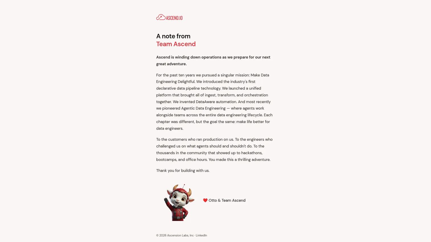 Ascend Data Automation Cloud for automated data engineering workflows