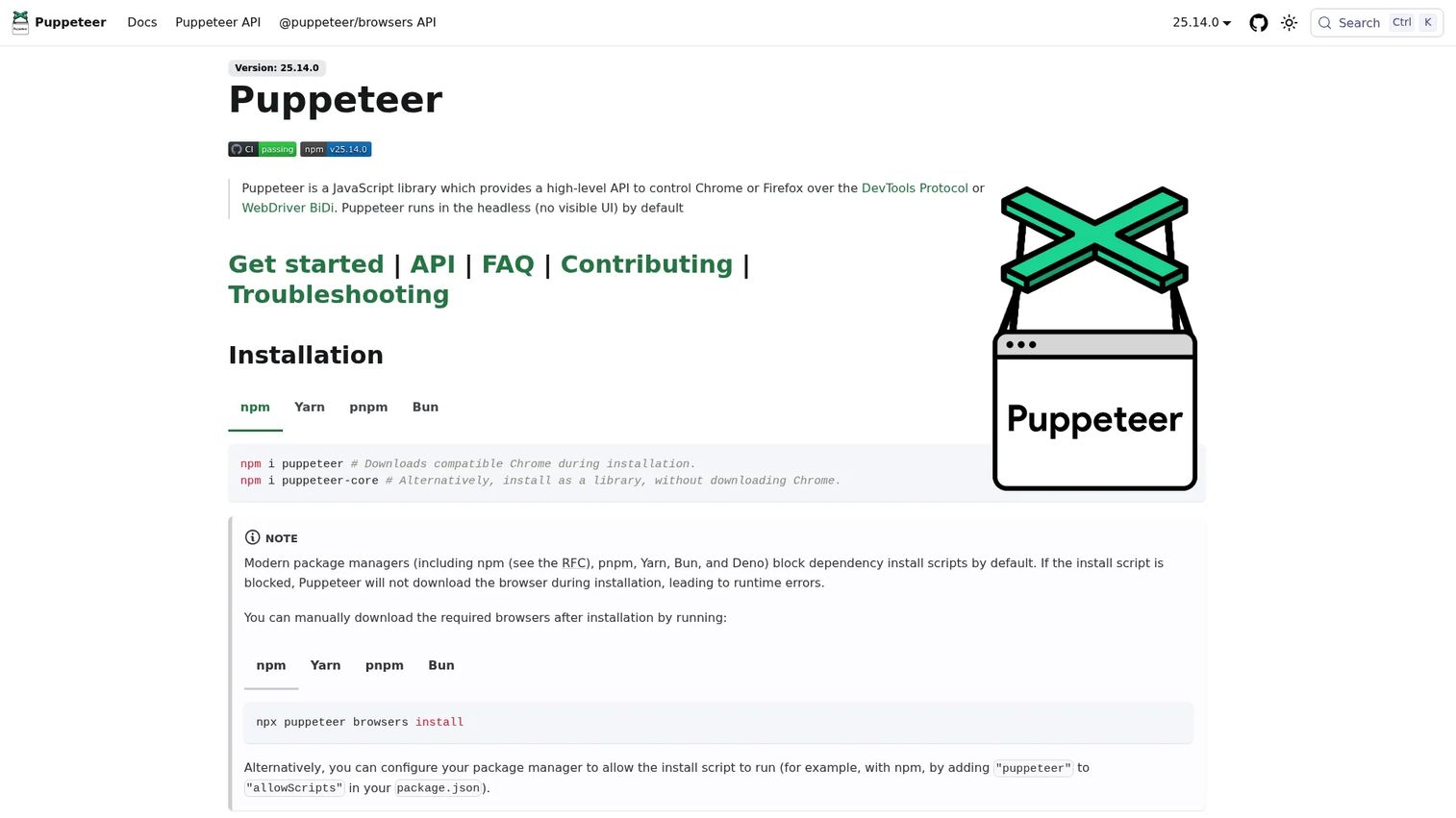 Puppeteer browser automation framework