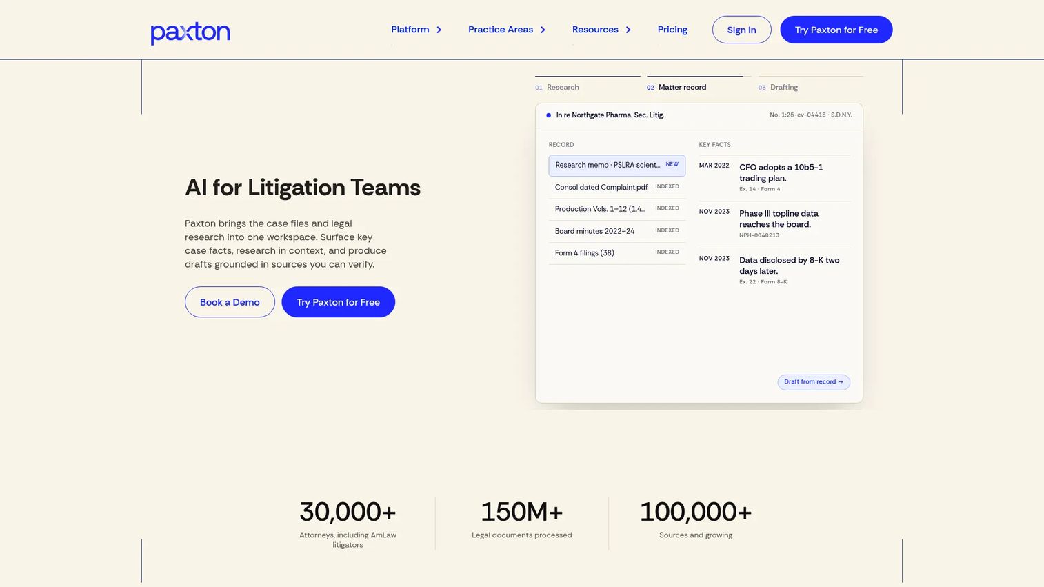 Paxton homepage screenshot