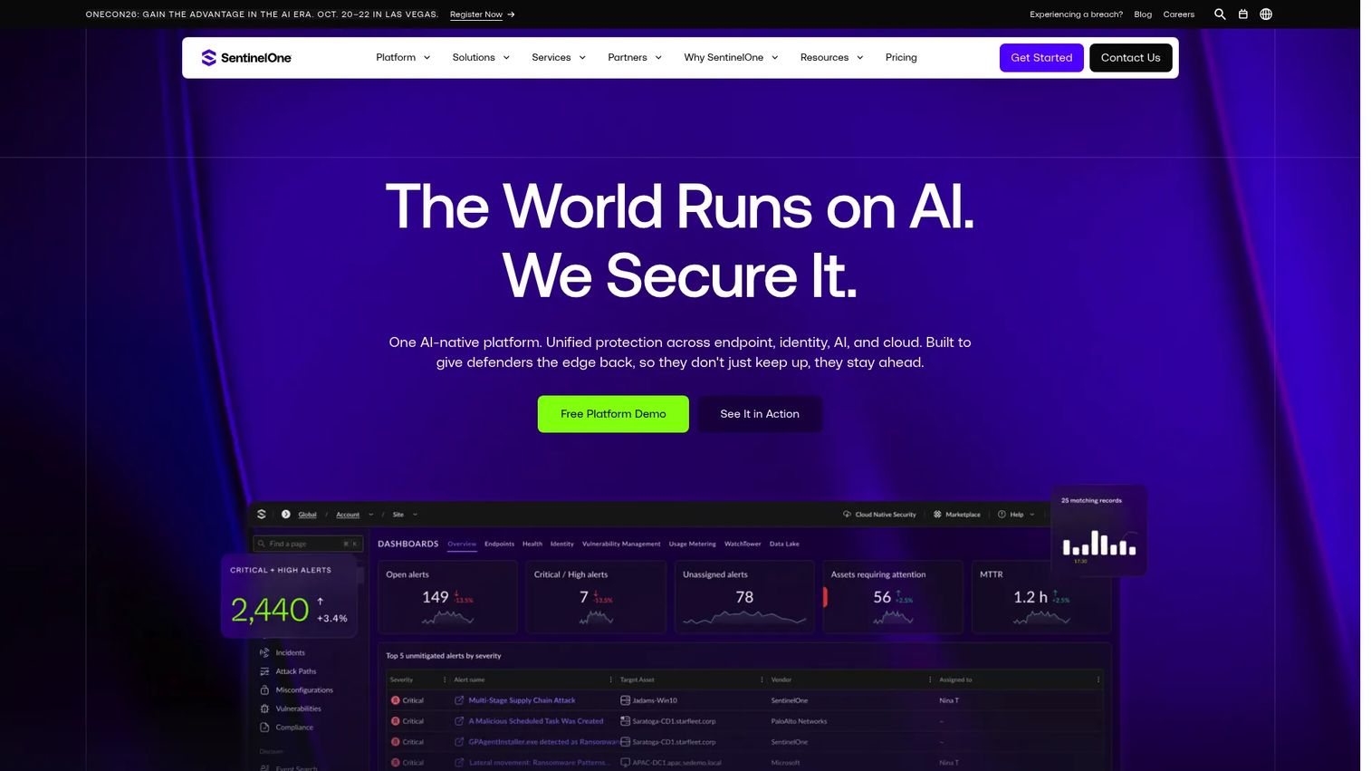 SentinelOne Singularity Identity interface