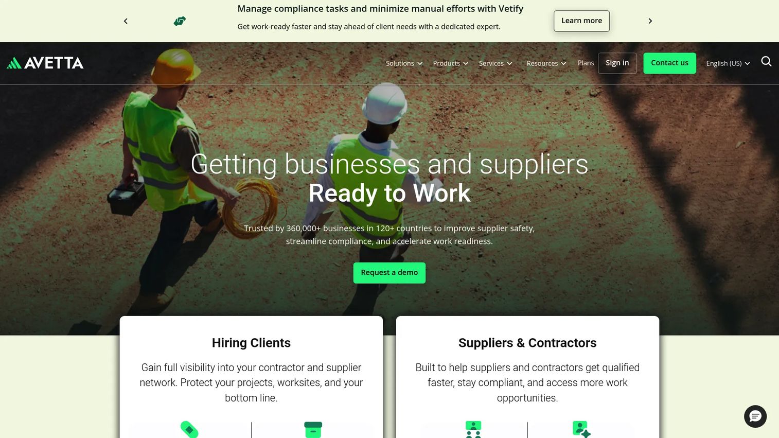 Avetta contractor and supplier risk management platform