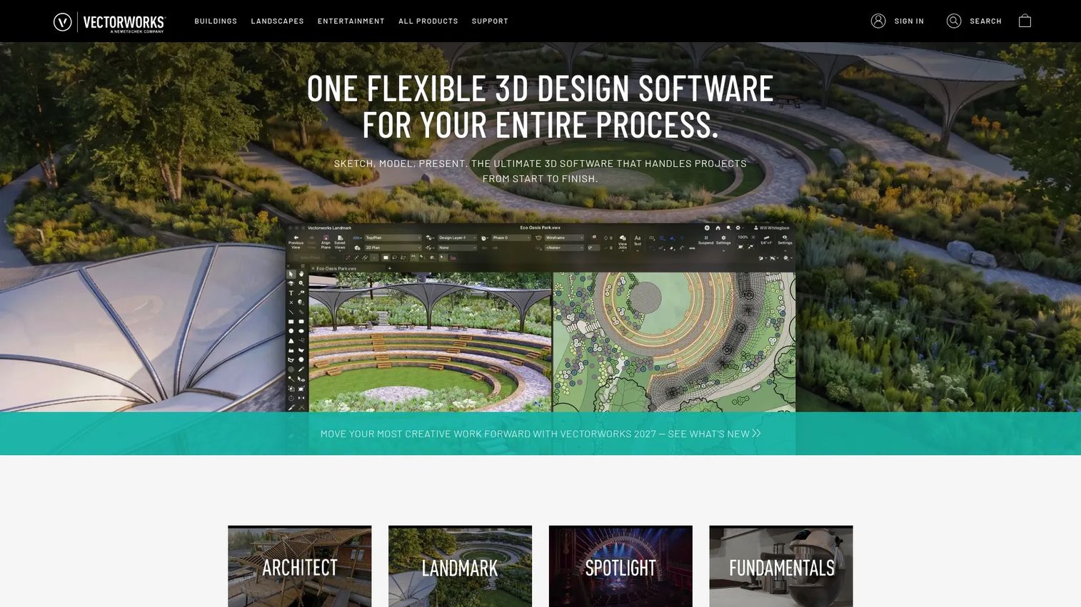 Vectorworks landscape architecture site model