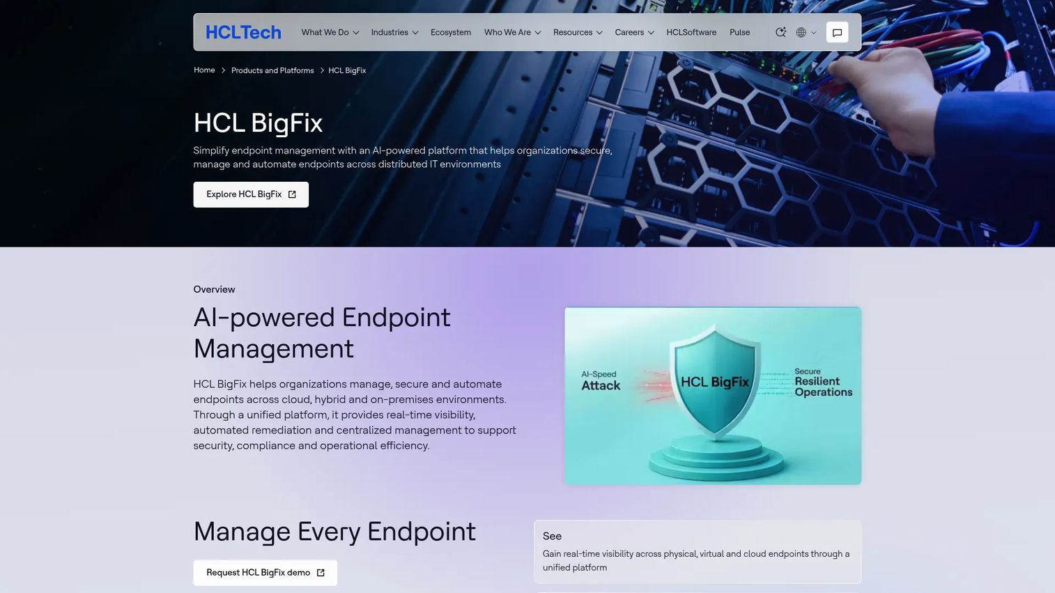 BigFix Workspace+ endpoint management and digital experience dashboard