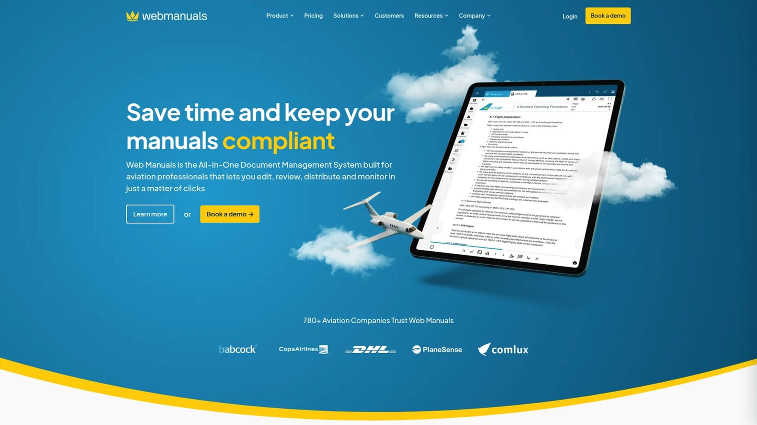 Web Manuals aviation document management and compliance monitoring software.