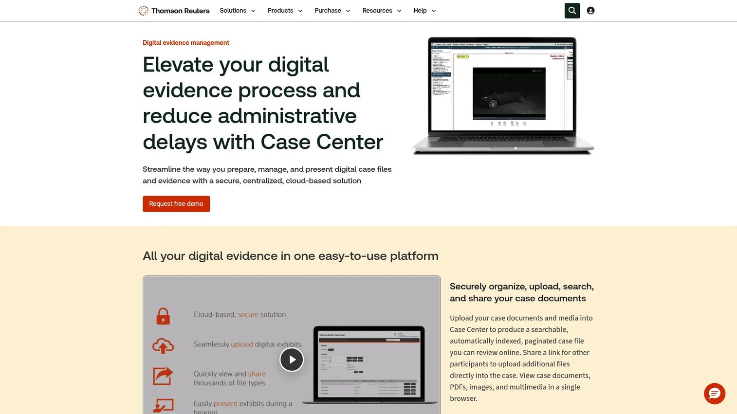 Thomson Reuters Case Center court case management software