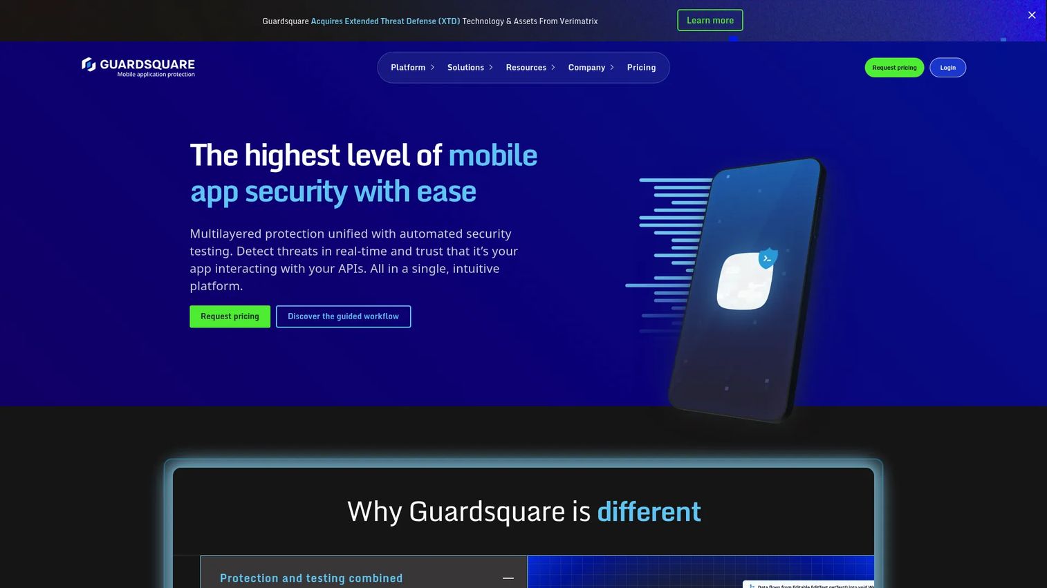 Guardsquare mobile application protection for Android and iOS