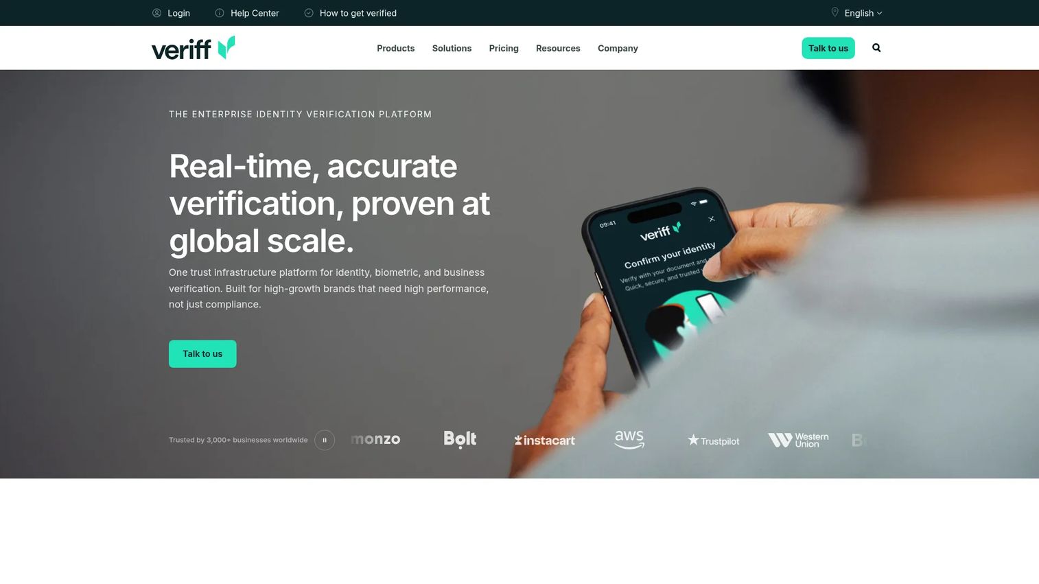 Veriff identity verification workflow with document and biometric checks