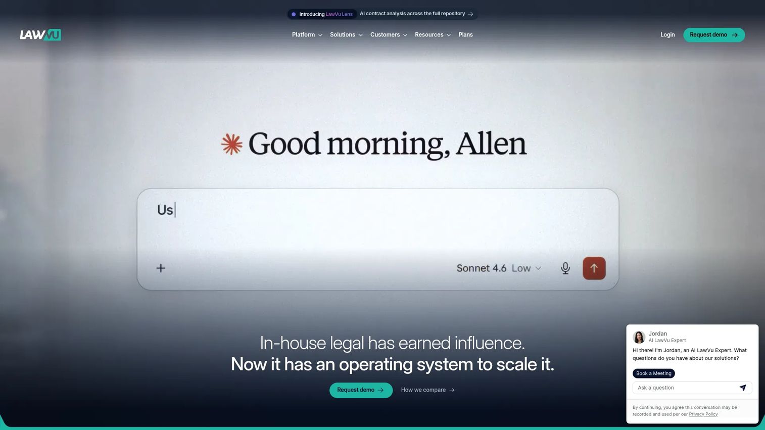 LawVu Legal Workspace unified platform for in-house legal teams