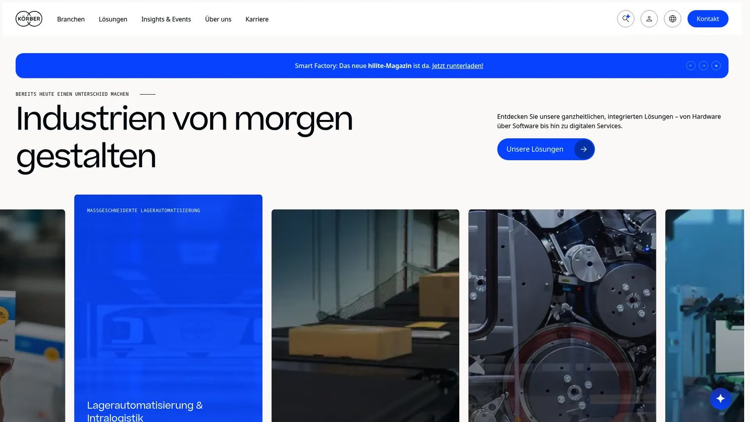 Körber Pharma homepage screenshot