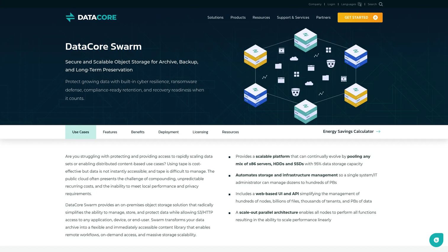 DataCore Swarm object storage with multitenancy and policy controls
