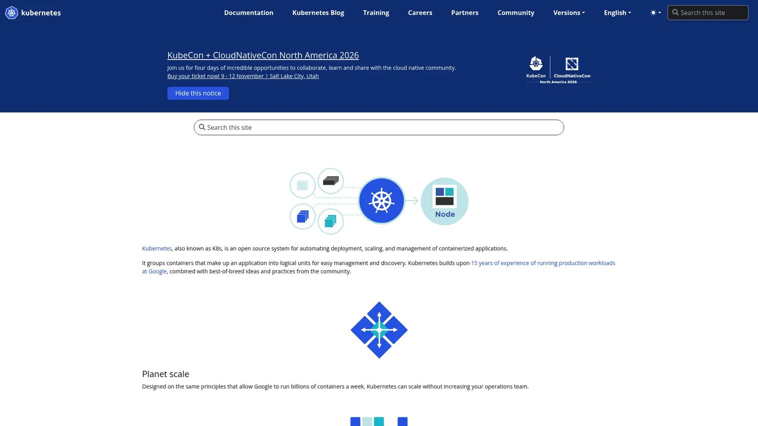 Kubernetes cluster architecture for container orchestration