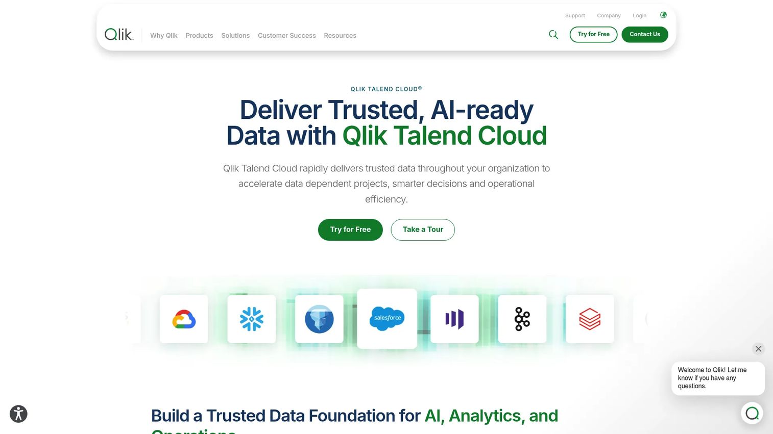 Qlik Talend Cloud data preparation workflow
