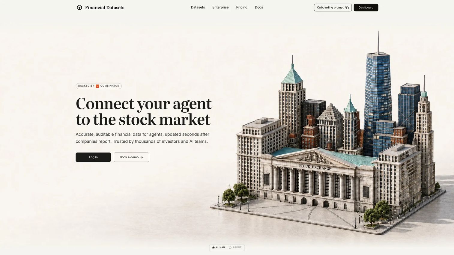 Financial Datasets API documentation interface
