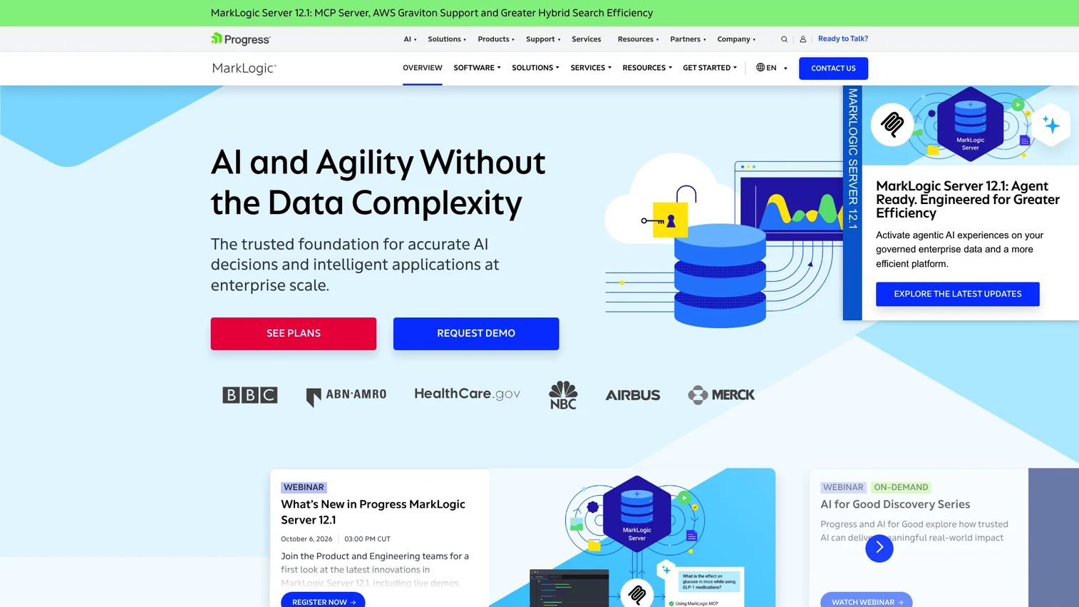 MarkLogic multi-model database architecture supporting XML, JSON, RDF, and geospatial data