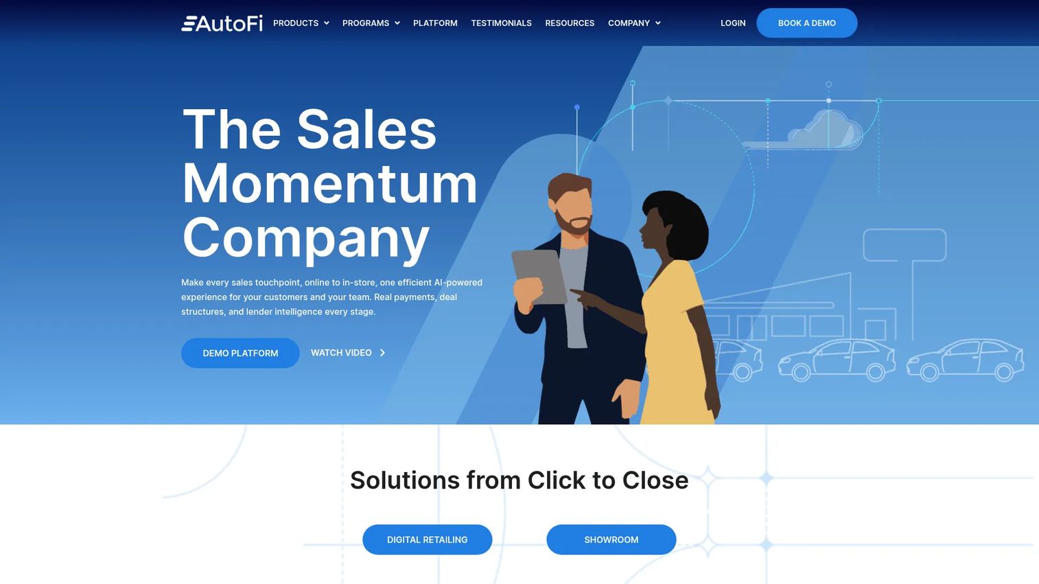 AutoFi digital retailing platform for online automotive payments and vehicle transactions
