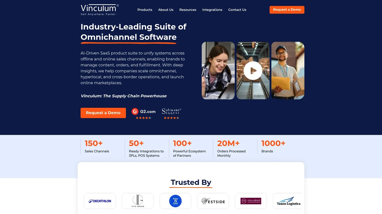 Vin eRetail homepage screenshot