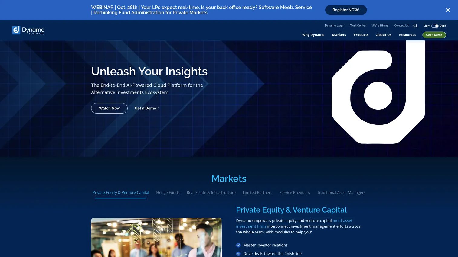 Dynamo Software platform for fund management and investor relations