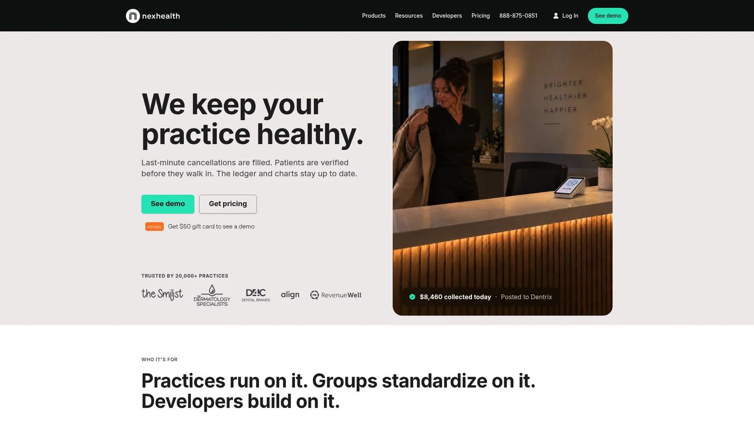 NexHealth patient experience software dashboard
