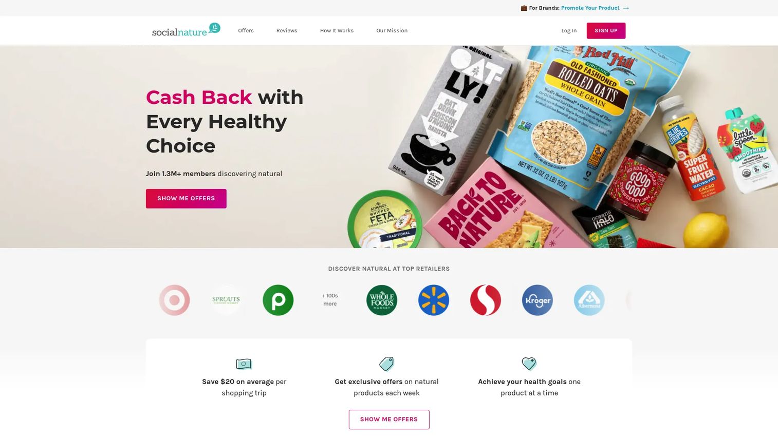 Social Nature retail product sampling offer and redemption analytics